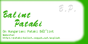 balint pataki business card